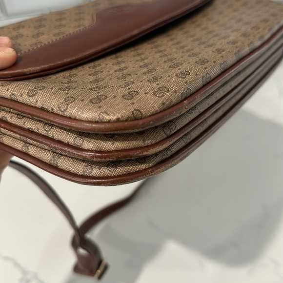 Gucci micro gg web brown vintage authentic crossbody - Picture 5 of 12